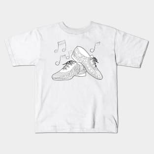 Doodled Jazz Shoes Kids T-Shirt